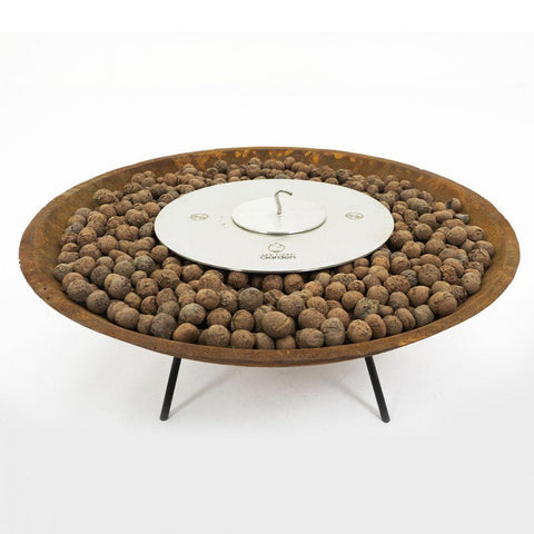 Tacho Corten 80cm com Queimador, Completo Tacho Corten 80cm com Queimador, Completo