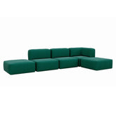 Lounge de 5 Puffs Modulares para Canto