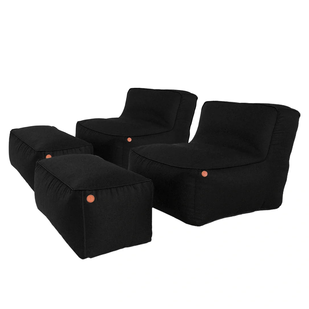 Kit 2 Puffs Poltrona Joy + 2 Apoios de Brinde