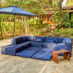 Kit Futon Zimma + Ombrelone + Mesa lateral