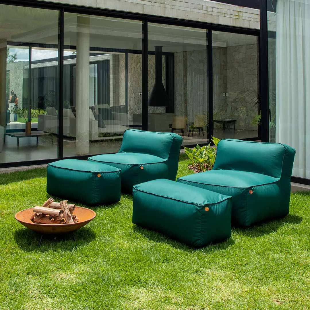 Kit 2 Puffs Joy + Lareira Externa 80cm