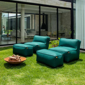 Kit 2 Puffs Joy com Apoios + Lareira Externa 80cm