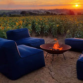 Kit 2 Puffs Joy + Lareira Externa 80cm