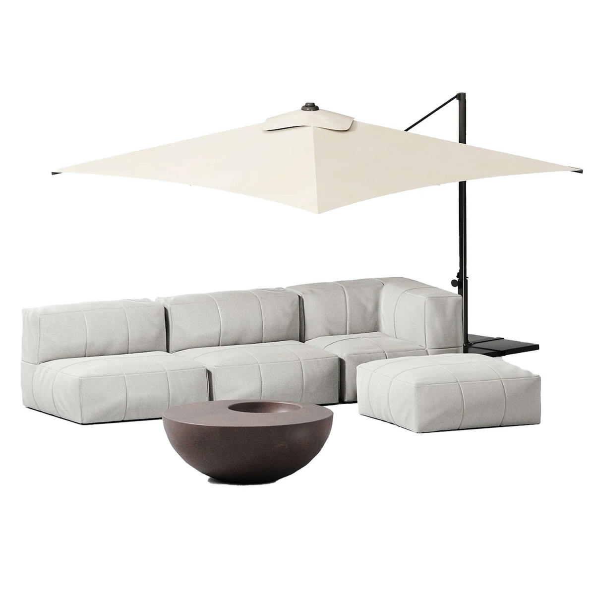 Kit 4 Puffs Puzz Modular + Champanheira + Ombrelone