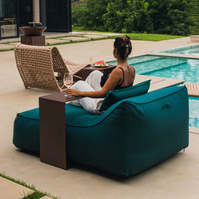 Espreguiçadeira Casal Duo, Puff de Jardim