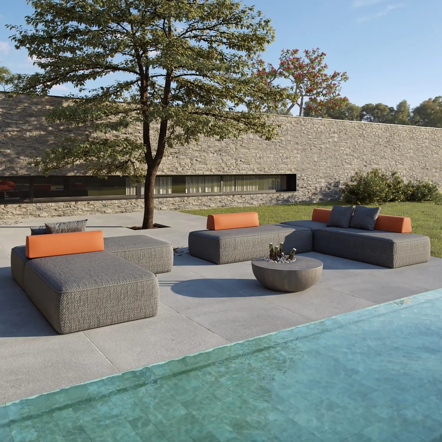 Encosto em L para Sofá Modular