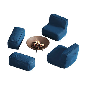 Kit 2 Puffs Joy com Apoios + Lareira Externa 80cm