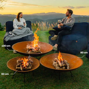 Tacho Rústico - Lareira Externa Corten | 100cm