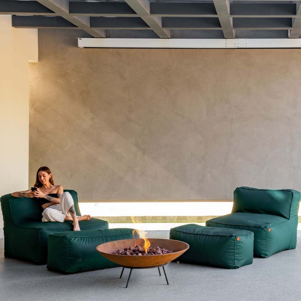 Kit 2 Puffs Joy + Lareira Externa 80cm