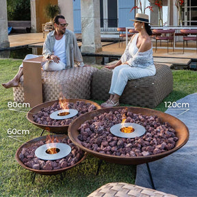 Tacho Rústico - Lareira Externa Corten | 120cm