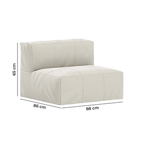 Lounge 3 Puffs Modulares com Dois Cantos