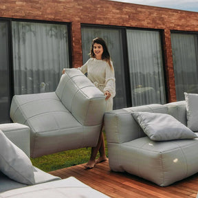 Lounge com 4 Puffs Modulares
