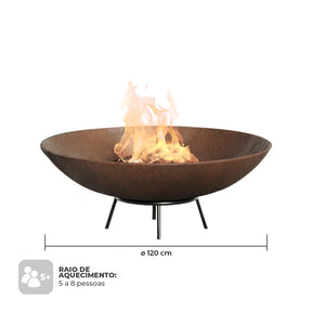 Tacho Rústico - Lareira Externa Corten | 120cm