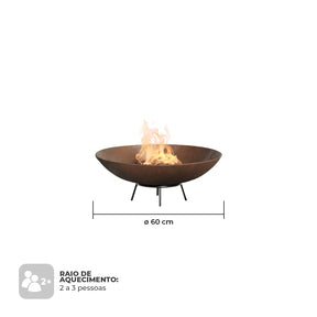 Tacho Rústico - Lareira Externa Corten | 60cm